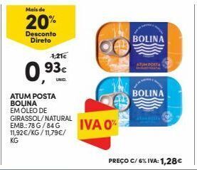 Continente Bom dia Atum em lata bolina promoção