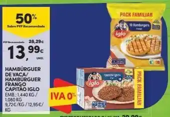 Continente Bom dia Hambúrguer iglo promoção