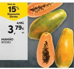 Continente Bom dia Mamão promoção