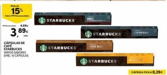 Continente Bom dia Cápsulas de café starbucks promoção