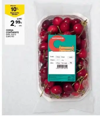 Continente Bom dia Cerejas continente promoção
