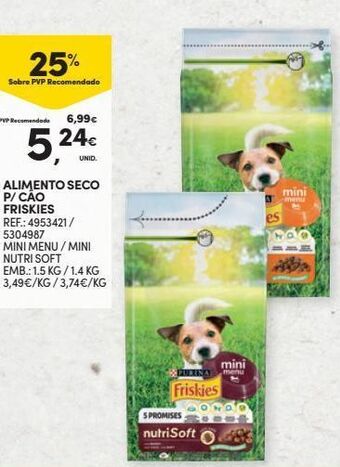 Continente Bom dia Ração para cães friskies promoção