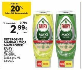 Continente Bom dia Detergente lavalouça fairy promoção