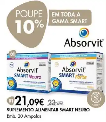 Pingo Doce SUPLEMENTO ALIMENTAR SMART NEURO Emb. 20 Ampolas promoção