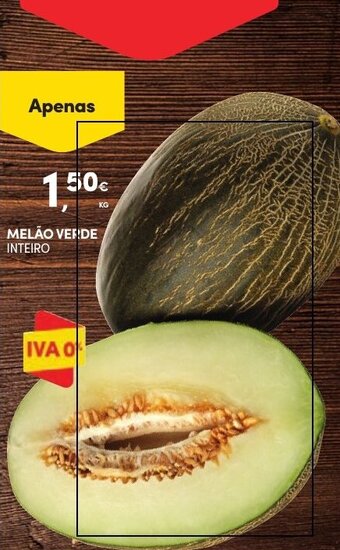 Continente MELÃO VERDE INTEIRO promoção