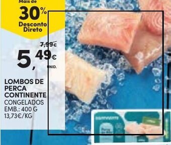 LOMBOS DE PERCA CONTINENTE CONGELADOS EMB.: 400 G