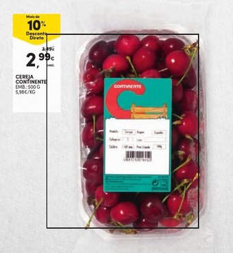 CEREJA CONTINENTE EMB.: 500 G