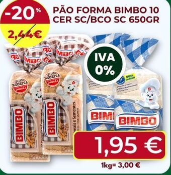 Pão de forma bimbo