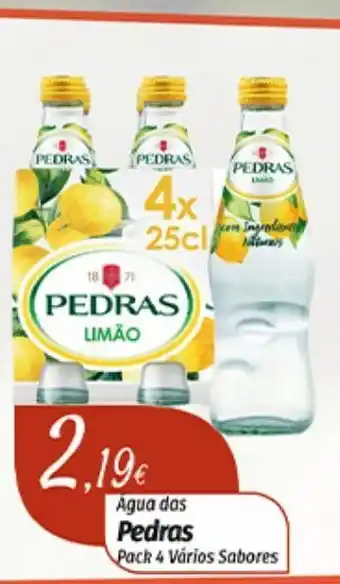 Água com sabor pedras