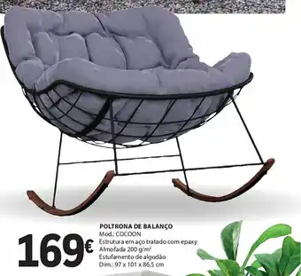 E.Leclerc POLTRONA DE BALANÇO Mod: COCOON promoção