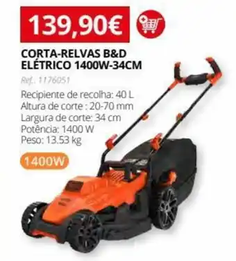 CORTA-RELVAS B&D ELÉTRICO 1400W-34CM Ref: 1176051