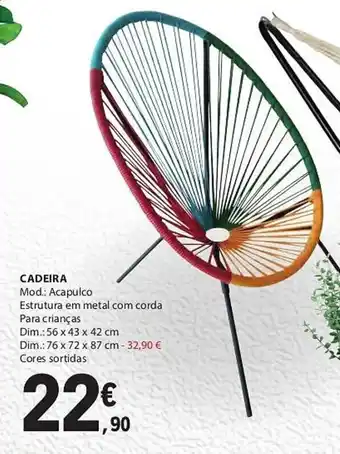 E.Leclerc CADEIRA Mod.: Acapulco promoção