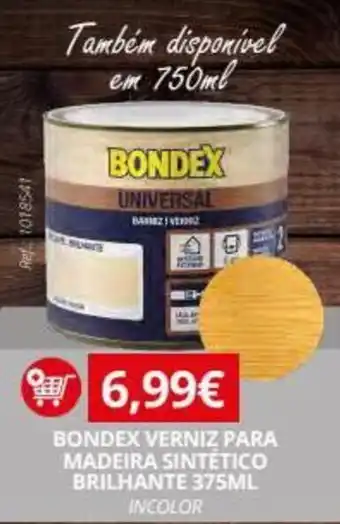 BONDEX VERNIZ PARA MADEIRA SINTÉTICO BRILHANTE 375ML INCOLOR