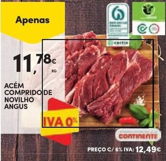 Continente ACÉM COMPRIDO DE NOVILHO ANGUS promoção