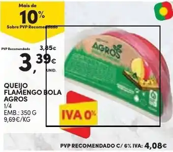 Continente QUEIJO FLAMENGO BOLA AGROS promoção