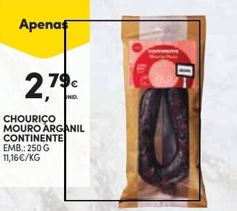 Continente CHOURIÇO MOURO ARGANIL CONTINENTE EMB.: 250 G promoção