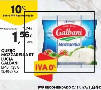 Continente QUEIJO MOZZARELLA ST. LUCIA GALBANI EMB.: 125 G promoção