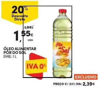 Continente ÓLEO ALIMENTAR PÔR DO SOL EMB.:1L promoção