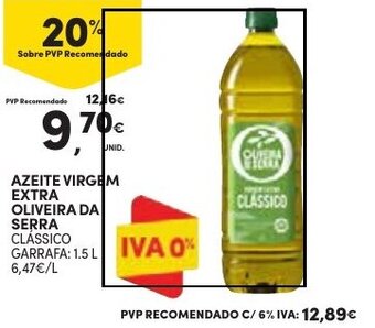 Continente AZEITE VIRGEM EXTRA OLIVEIRA DA SERRA CLÁSSICO GARRAFA: 1.5 L promoção
