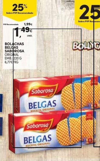 Continente BOLACHAS BELGAS SABOROSA ORIGINAL EMB.: 220 G promoção