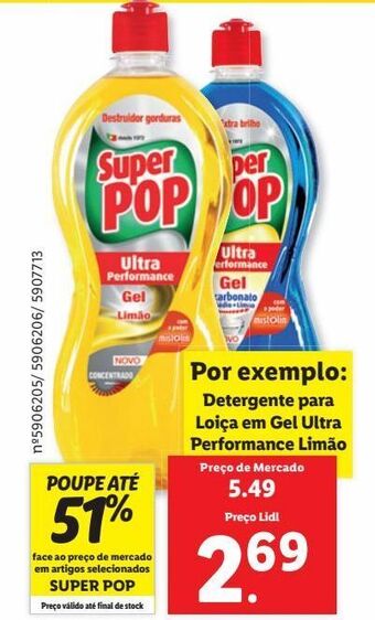 Detergente lavalouça super pop