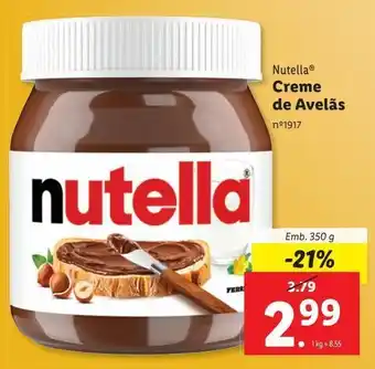 Lidl Creme de avelã nutella promoção