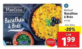 Lidl Bacalhau à brás monissa promoção