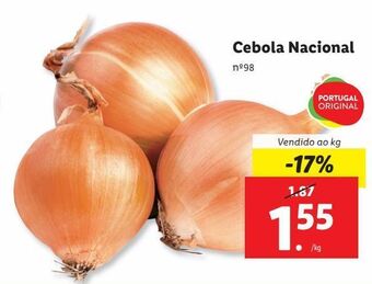 Lidl Cebola promoção