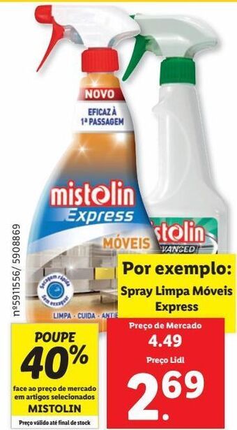 Lidl Limpadores mistolin promoção