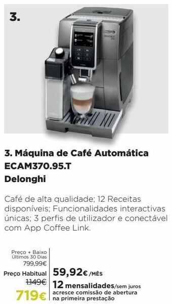 El Corte Inglés Cafeteira delonghi promoção