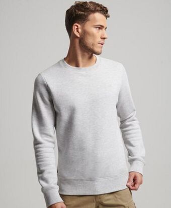 Organic cotton essential logo crew sweatshirt