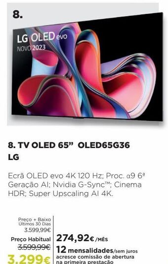 El Corte Inglés Tv 65'' led lg promoção