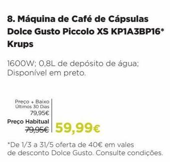 El Corte Inglés Cápsulas de café promoção