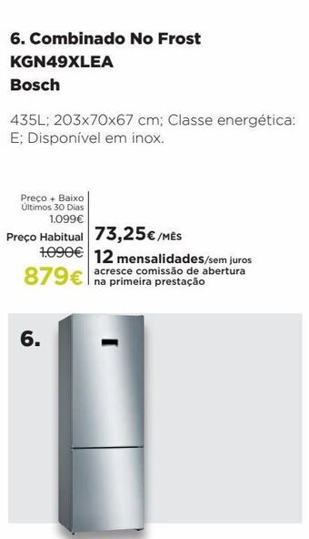 El Corte Inglés Frigorífico combinada bosch promoção