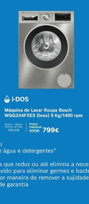 El Corte Inglés Máquina lavar roupa bosch promoção