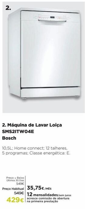 El Corte Inglés Lava louças bosch promoção