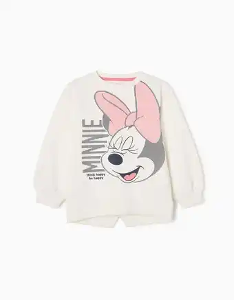 Zippy Sweat cardada de algodão para menina 'minnie', branco promoção