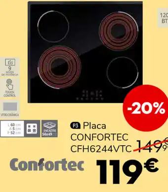 Conforama P3 Placa Confortec CFH6244VTC promoção