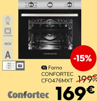 Conforama P3 Forno Confortec CFO476MXT promoção
