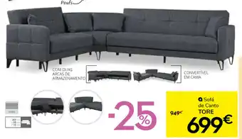 Conforama Sofá de Canto TORE promoção