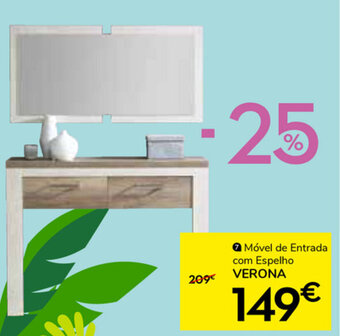 Conforama Móvel de Entrada com Espelho VERONA promoção