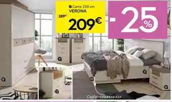 Cama 150 cm VERONA