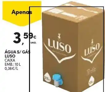 Continente ÁGUA S/ GÁS LUSO 10 L promoção