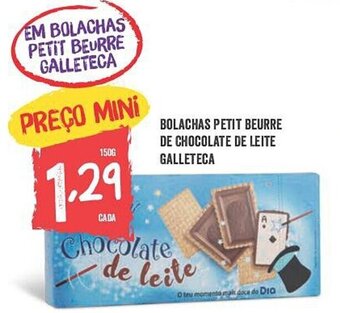 BOLACHAS PETIT BEURRE DE CHOCOLATE DE LEITE GALLETECA