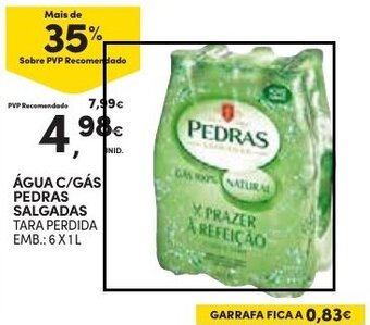 Continente ÁGUA C/GÁS PEDRAS SALGADAS TARA PERDIDA EMB.: 6X1L promoção