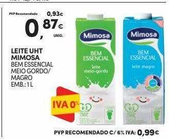 Continente Bom dia Leite mimosa promoção