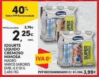 Continente Bom dia Iogurte mimosa promoção