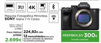 El Corte Inglés Câmera fotográfica sony promoção