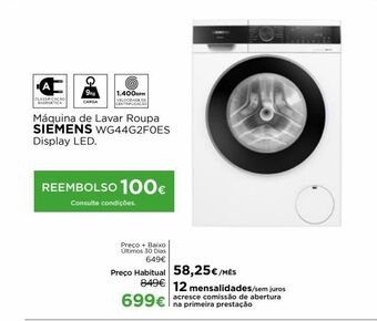 El Corte Inglés Máquina lavar roupa siemens promoção