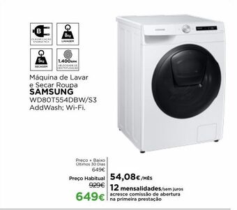 Lavadora e secadora samsung
